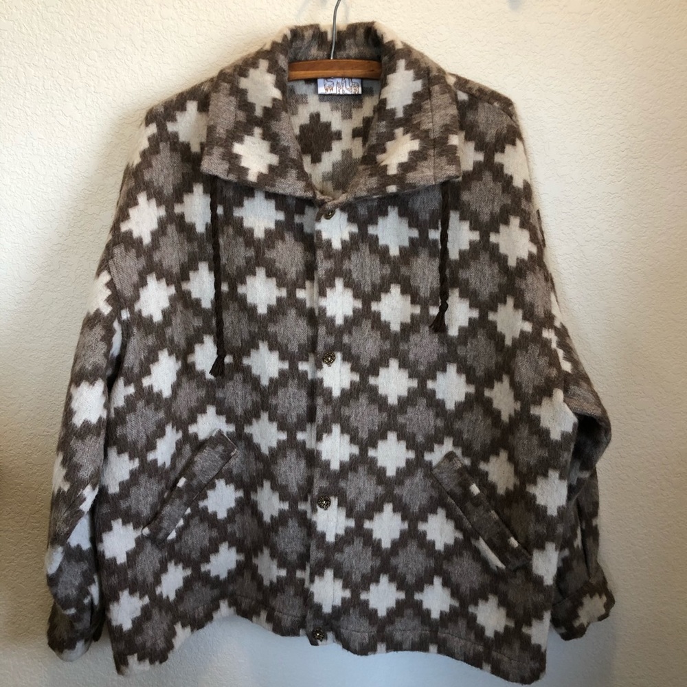 100% Alpaca Aztec Button Front Jacket - image 1